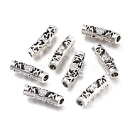 Tibetan Style Alloy Tube Bails, Loop Bails, Bail Beads, Tube, Antique Silver, 10x25x6.5mm, Hole: 1.5mm(PALLOY-H170-11AS)
