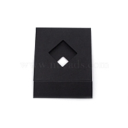 Paper Display Box Paper Sleeve, Square, Black, 89.5x69.5x1mm(FIND-WH0077-80B)