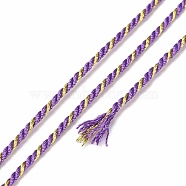 Polycotton Filigree Cord, Braided Rope, with Plastic Reel, for Wall Hanging, Crafts, Gift Wrapping, Dark Orchid, 1.5mm, about 21.87 Yards(20m)/Roll(OCOR-E027-02C-02)