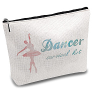 Nurse Theme Polycotton Custom Canvas Stroage Bags,  Metal Zipper Pouches, Rectangle, Dance, 18x25cm(ABAG-WH0029-125)