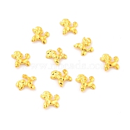 Alloy Nail Art Decoration Accessories, Fashion Nail Care, Poodle/Dog, Gold, 8.5x8x1mm(MRMJ-O002-01A)