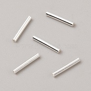 925 Sterling Silver Beads, Tube, 10x1.5mm, Hole: 1mm, about 110pcs/10g(STER-WH0004-024C-1)