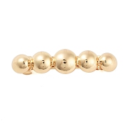 Alloy Hair Barrettes, for Woman Girls, Light Gold, Round, 18x75x15mm(OHAR-H010-01E-KCG)