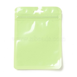 Rectangle Plastic Zip Lock Gift Bags, with Transparence Windows Resealable Bags, Green Yellow, 12x9x0.15cm, Unilateral Thickness: 2.5 Mil(0.065mm)(OPP-B006-02C-02)