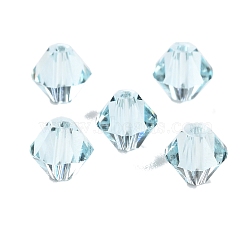 K9 Glass, Imitation Austrian Crystal Beads, Faceted, Bicone, Light Blue, 6x6x6mm, Hole: 0.9mm(GLAA-R001-08-21)