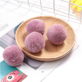 Polyester Fluffy Pom Pom Balls, for Bags Scarves Garment Accessories Ornaments, Old Rose, 5cm