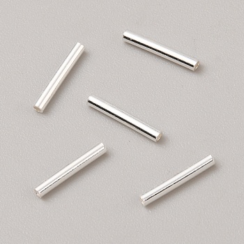 925 Sterling Silver Beads, Tube, 10x1.5mm, Hole: 1mm, about 110pcs/10g