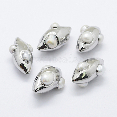 32mm Oval Pearl Beads