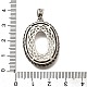 Brass Pendant Cabochon Settings(KK-M313-22AS)-3