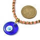 Handmade Evil Eye Lampwork Pendant Necklace with Glass Seed Beaded Chains for Women(NJEW-JN04418)-4