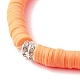 4 pièces 4 couleurs hanamade polymère argile heishi surfeur bracelets extensibles ensemble(BJEW-JB07716)-7