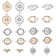 40Pcs 10 Styles Alloy Connector Charms with Crystal Rhinestone(ALRI-SC0001-34)-1