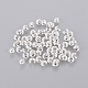 Silver Color Plated Brass Crimp End Beads Covers for Jewelry Making(X-KK-H289-NFS-NF)-1