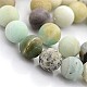 Perles rondes d'amazonite de fleurs givrées naturelles(G-D616-8mm)-1