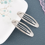 Alloy Snap Hair Clips, Hair Accessories for Woman Girls, Platinum, 50mm(PW-WGA742D-02)