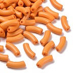 Opaque Acrylic Beads, Curved Tube, Gold, 34.5x13x11mm, Hole: 3.5mm(X1-SACR-S677-011)