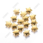 Tibetan Style Alloy Beads, Christmas Star, Cadmium Free & Lead Free, Antique Golden, 16x17x4mm, Hole: 1mm(PALLOY-ZX002-57AG)