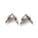 Tarnish Resistant 304 Stainless Steel Bead Tips, Calotte Ends, Clamshell Knot Cover, Stainless Steel Color, 5x3.5mm, Hole: 1mm, Inner Diameter: 2mm(STAS-L207-22B-P)