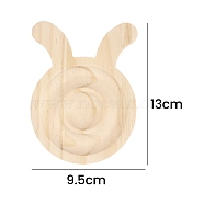 Wooden Bracelet Display Trays for Bracelet Showing, Rabbit, 13x9.5cm(PW-WG33045-06)