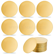 40Pcs Brass Sheet, for Brooch Base Setting Making, Flat Round, Golden, 35x0.4mm(FIND-GA0003-71)