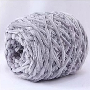 Wool Chenille Yarn, Velvet Cotton Hand Knitting Threads, for Baby Sweater Scarf Fabric Needlework Craft, Light Steel Blue, 5mm, 95~100g/skein(X1-PW22070165468)