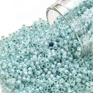 TOHO Round Seed Beads, Japanese Seed Beads, (2116) Silver Lined Light Aqua, 11/0, 2.2mm, Hole: 0.8mm, about 1110pcs/bottle, 10g/bottle(SEED-JPTR11-2116)