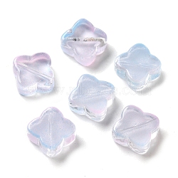 Transparent Glass Beads, Rhombus, Colorful, 11.5x11.5x4.5mm, Hole: 1.2mm(GLAA-A012-06M)