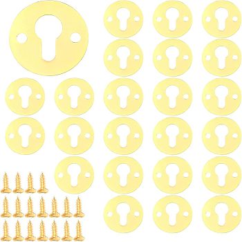 SUPERFINDINGS 60Sets Iron Frame Accessories, with Screw, Golden, 23x0.4mm