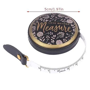 PU Soft Tape Measures, Retractable Measuring Tool, for Body, Sewing Craft, Coffee, 5cm