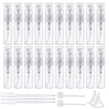 DIY Spray Bottles Kits, with Polypropylene(PP) Spray Bottles, Plastic Transfer Pipettes, Funnel Hopper and Pump, Clear, 5.6x1.2cm, Capacity: 2ml, 80pcs/set