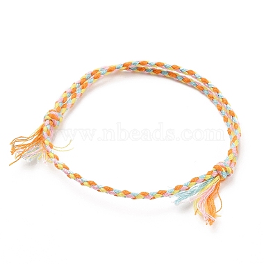 5pcs 5 ensemble de bracelets en cordon de coton macramé de couleur(AJEW-FZ00002)-2