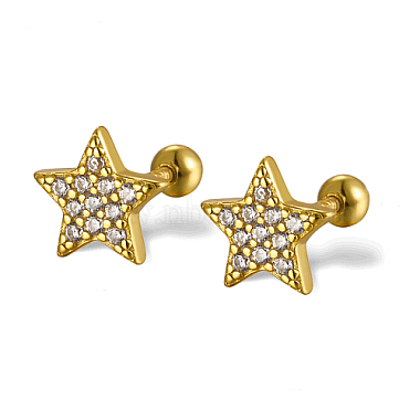 Star 925 Sterling Silver Stud Earrings(MB4545-1)-2