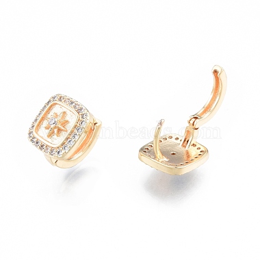 Clear Square Cubic Zirconia Earrings