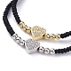 Heart Adjustable Brass Nylon Thread Braided Bracelets(BJEW-JB04986-02)-2