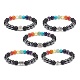 5 stücke 5 stil natürliche & synthetische gemischte edelstein perlen stretch-armbänder set(BJEW-JB08966)-1