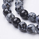 Chapelets de perles de flocon de neige en obsidienne naturelle(X-GSR6mmC009)-2