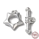 Rhodium Plated 925 Sterling Silver Toggle Clasps(STER-D005-06P)-1