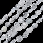 Natural Quartz Crystal Rock Crystal Beads Strands, Tumbled Stone, Nuggets, 6~14x6~8x4~6mm, Hole: 1mm, about 20~24pcs/strand, 7.09~7.48''(18~19cm)(G-C286-A31)