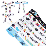 7Pcs 7 Styles Graduation Season Polyester Printed Grosgrain Ribbon, Mixed Color, 7/8 inch(21mm), 5 yards/pc, 1pc/style(OCOR-PH0005-02)