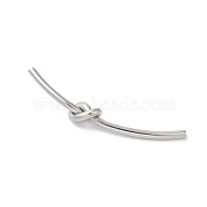 304 Stainless Steel Pendants, Love Knot Fittings, Stainless Steel Color, 41.5x5.5x8mm, Hole: 0.9mm(STAS-B042-01D)