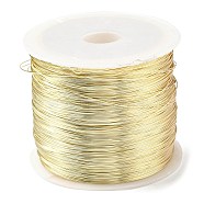 Copper Wire, Round, for Jewelry Making, Light Gold, 0.3mm, about 492.13 Feet(150m)/Roll(CWIR-XCP0001-14LG)