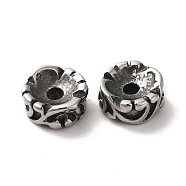 304 Stainless Steel Beads, Column, Antique Silver, 8x4mm, Hole: 1.8mm(STAS-A080-37AS)