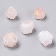 Rough Natural Rose Quartz Beads, No Hole/Undrilled, Round, 15~20mm(G-H239-03B)