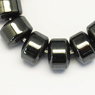 Non-magnetic Synthetic Hematite Beads Strands, Grade A, Column, Black, 8x6mm, Hole: 1.5mm(G-S093)