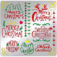 Stainless Steel Cutting Dies Stencils, for DIY Scrapbooking/Photo Album, Decorative Embossing DIY Paper Card, Matte Style, Stainless Steel Color, Christmas Themed Pattern, 15.6x15.6cm(DIY-WH0279-056)