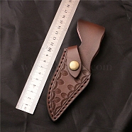 Imitation Leather Knife Sheath, Straight Knife Holster, Knife Blade Cover, Sienna, 16cm(PW-WG30875-10)