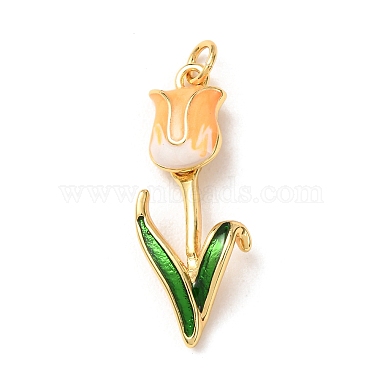 Brass with Enamel Pendants(KK-CBA2F11-06G)-2
