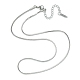 ионное покрытие (IP) 304 ожерелье из змеиной стали из нержавеющей стали для мужчин и женщин(NJEW-YW0001-10)-1