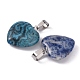 Heart Natural & Synthetic Mixed Stone Pendants(G-Q438-M)-3