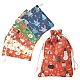 10Pcs 5 Colors Christmas Theme Cloth Printed Storage Bags(ABAG-YW0001-16)-1